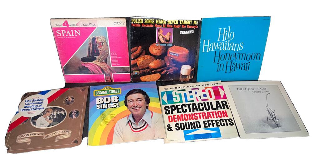 Lot 7x Stanley Black Spain-Polish Hawaiians-Sound Effects-Bob Sings!-bell